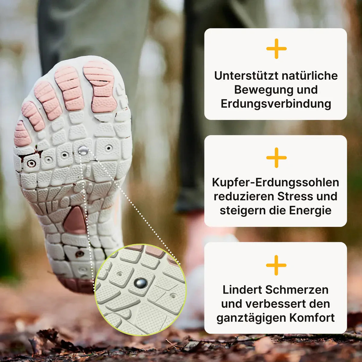 Nevari Kupfer geerdete Barfußschuhe für natürliche Balance (Unisex)
